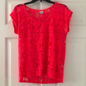 All Lace Red Top